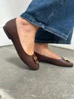 Chocolate Hammered Gold Flats